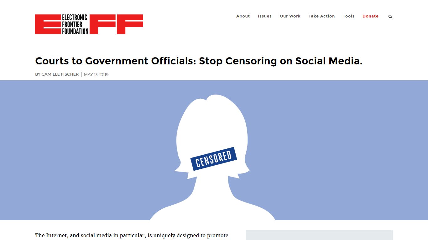 Courts to Government Officials: Stop Censoring on Social Media.